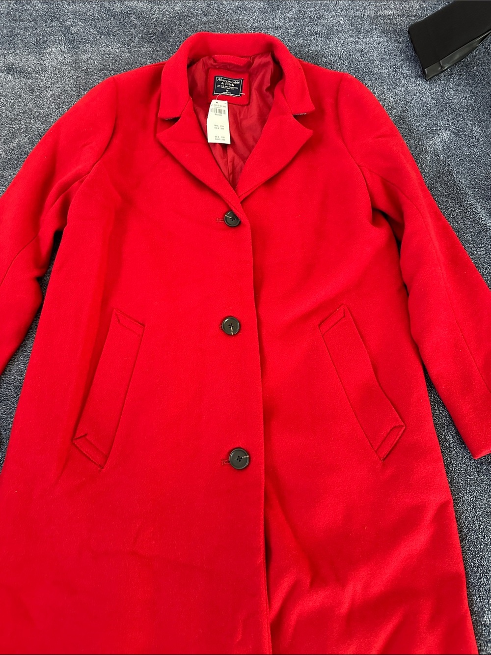 Abercrombie & Fitch Bright Red Hooded Jacket